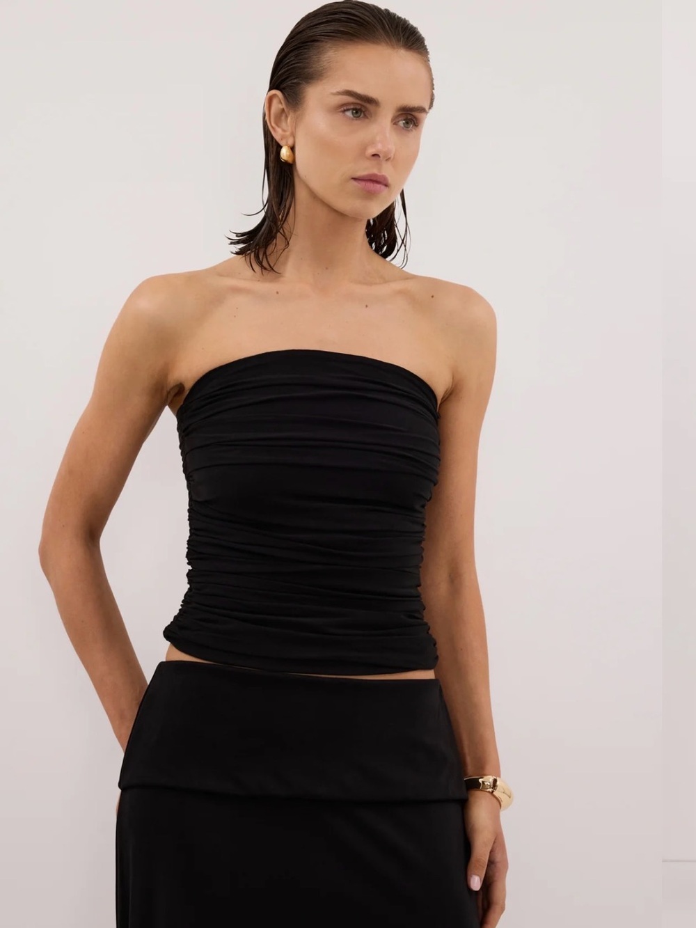 ✨ DISSH Shari Black Strapless Bandeau Top